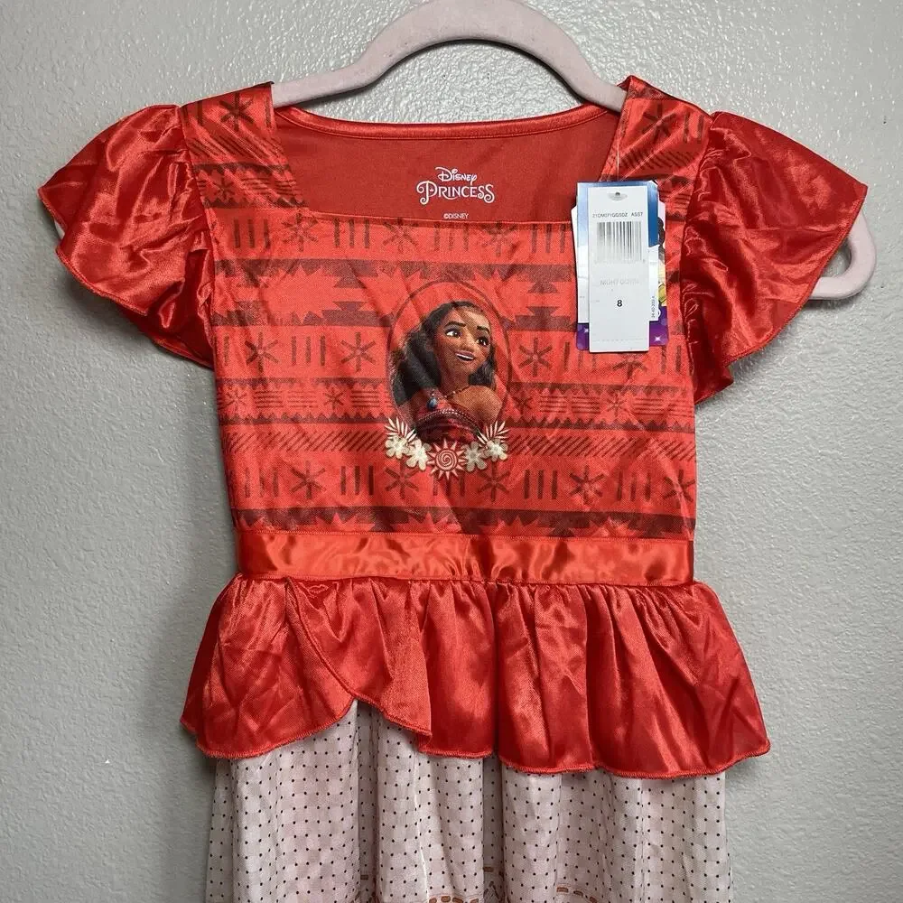 NWT Disney Princess MOANA Nightgown Girls 8 Sleep Pajamas Dress Up